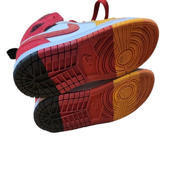 Nike Air Jordan 1 Mid Picnic White Red Orange Yellow Retro DX2460-601 GS… - Picture 7 of 8